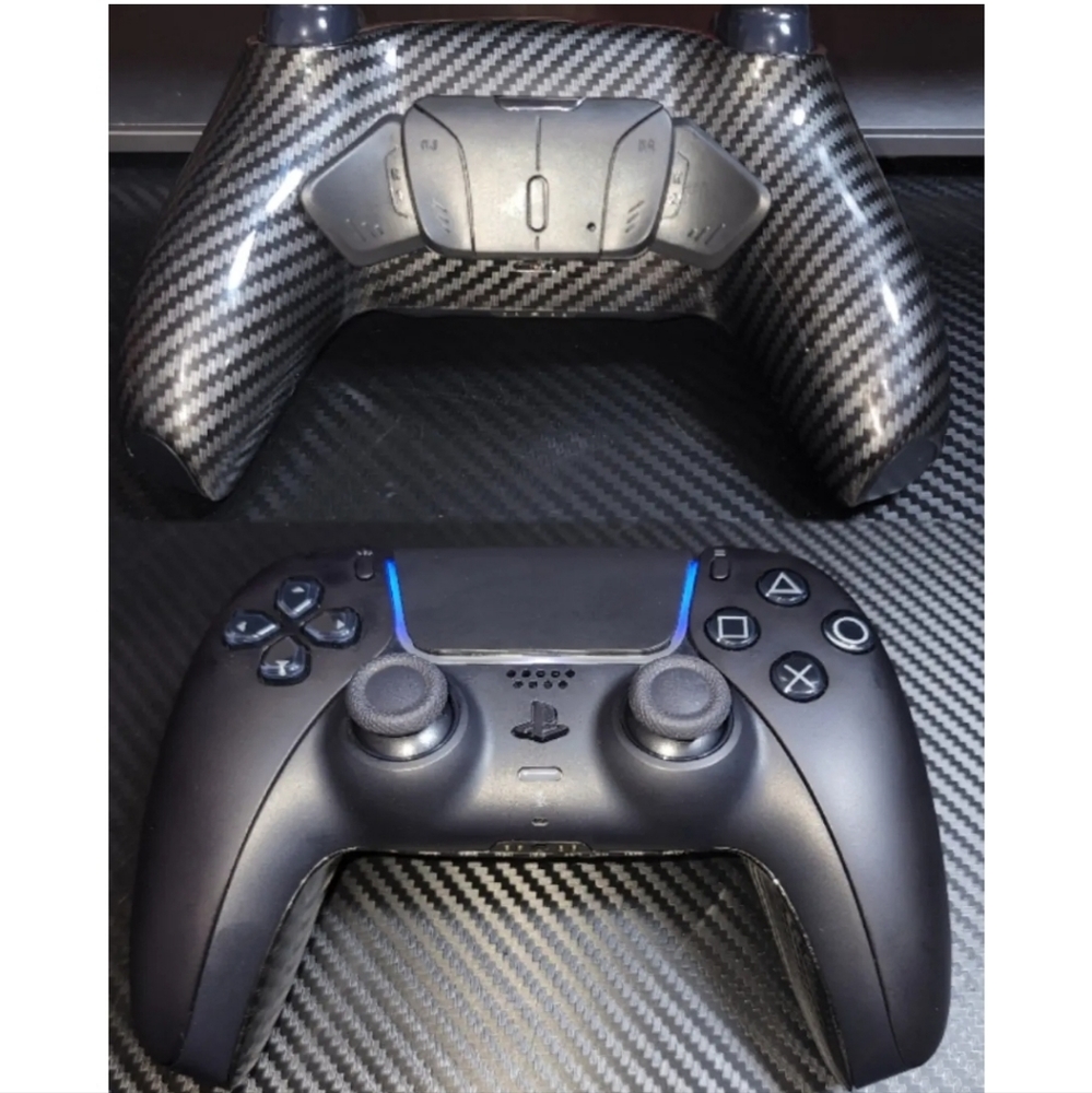 Carbon Black Ps5 Controller with 4 Remappable Paddles (Scuf Like)